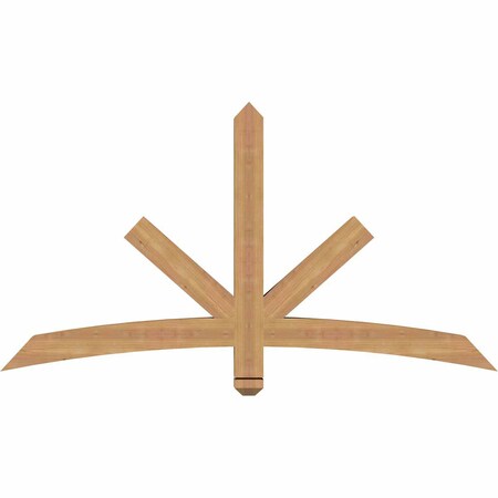 Ekena Millwork Alberta Smooth Timber Gable Bracket, Western Red Cedar, 60"W x 32"H x 3 1/2"D x 3 1/2"F, 13/12 Pitch GBW060X32X0404ALB00SWR